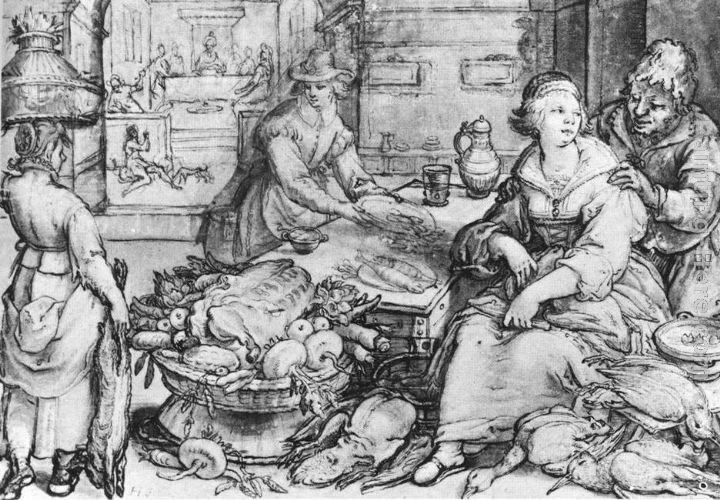 Hendrick Goltzius The Rich Kitchen